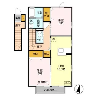 クリスパール【2階】の間取り