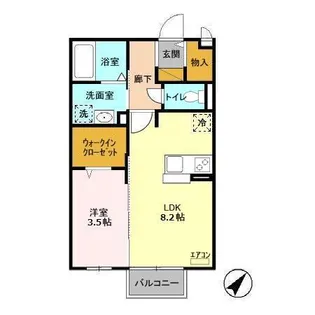 ラマージュおおたかの森【1階】の間取り