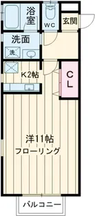 ハピネス清原台【103号室】の間取り