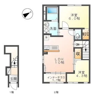 チェンバー【2階】の間取り