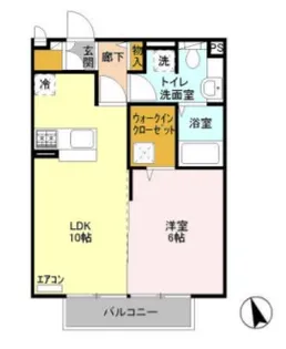 グリーンヒル【02070号室】の間取り