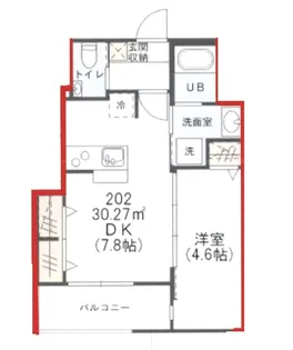 セブンヒルズ三軒茶屋【302号室】の間取り