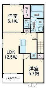 COMFORT【202号室】の間取り