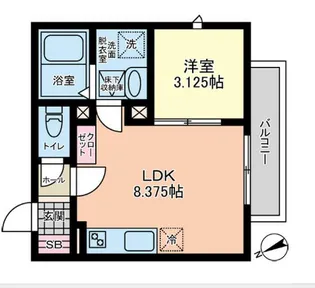 コンフィデンス東大宮A【3階】の間取り