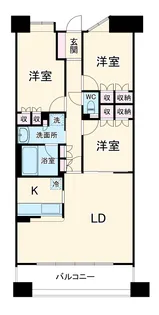 エスティメゾン東白壁【4階】の間取り