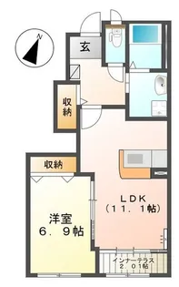 Yanaka Hills(ヤナカ ヒルズ)【1階】の間取り