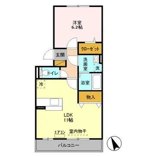 フェリーチェ ヴィータA【3階】の間取り