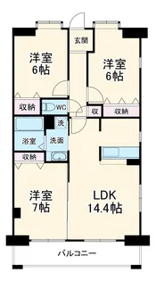 ガーデンコート浦和東【4階】の間取り