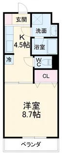 コンフィアンス【202号室】の間取り