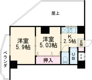 東西ビル【701号室】の間取り
