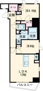 ザ・パークハビオ中野新橋【14階】の間取り