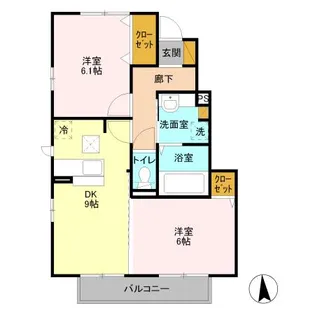 ドゥ リアン ファミリオ【1階】の間取り