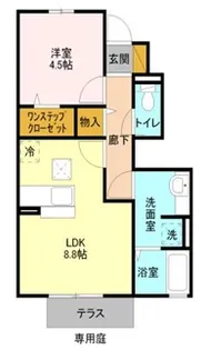 スプリングコート西船【1階】の間取り