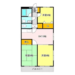 ルミエール緑【3階】の間取り