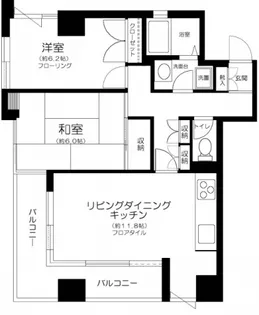 オリンピアトーホー【8階】の間取り