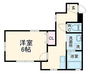 フラットONE【107号室】の間取り