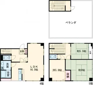 マツモトビル【4-5号室】の間取り