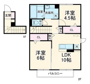 kafuu residence A【201号室】の間取り