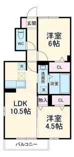 メゾンMKY A【1階】の間取り