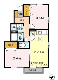 シャルマンおおたかの森【1階】の間取り