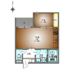 REGALEST三番町【1階】の間取り