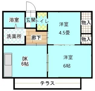 コーポマスダ【206号室】の間取り