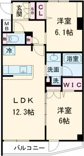 ドゥーエ板橋区役所前【9階】の間取り