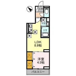 レクシア白子 Ⅱ【206号室】の間取り