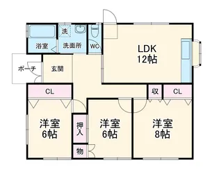 リバーストーン【1階】の間取り