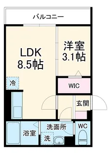 クローネ湘南【1階】の間取り