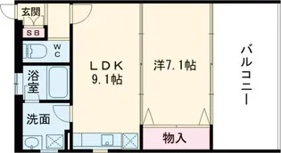 グレースろうじ【201号室】の間取り