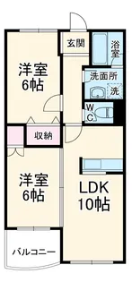 ルーチェ・エ・ベルデ【2階】の間取り