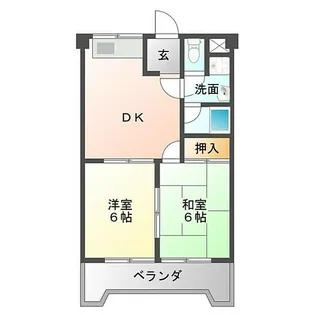 鳴神ビル【502号室】の間取り