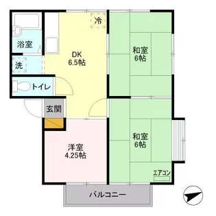 シンフォニー加藤【101号室】の間取り