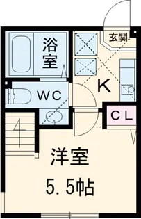 ゼクス橋本【1階】の間取り