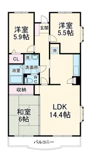 ハビテーション向丘【3階】の間取り