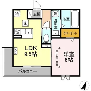 プール リアン【1階】の間取り