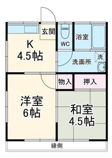 北海荘【1階】の間取り