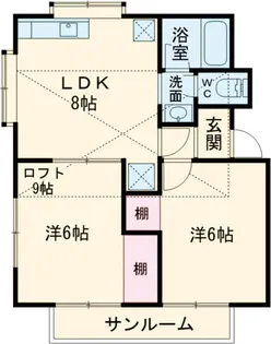 ホワイティ志田【2階】の間取り