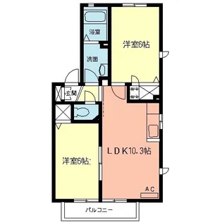 グランドソレイユⅠ【2階】の間取り