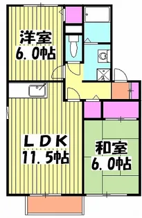 グリーンシャトル A【2階】の間取り