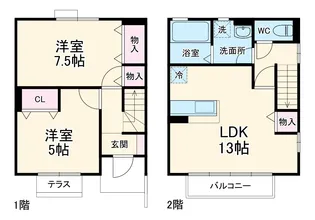 ルミエールⅡ M【103号室】の間取り