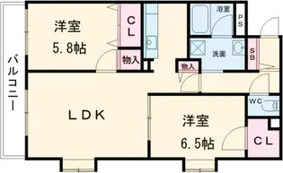メセナ笠原【2階】の間取り