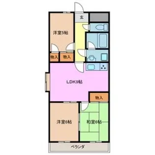 カームウェーブ【4B号室】の間取り