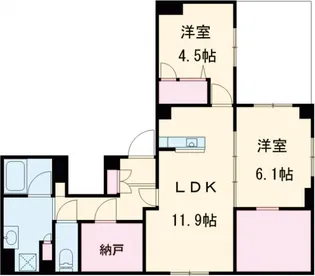 ディアコート西新井【1階】の間取り