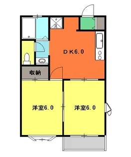 ゴールデンハイツ【1階】の間取り