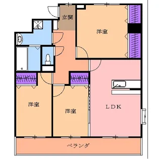 リバーサイド天神【1階】の間取り