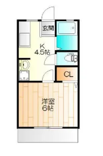 鈴ハイツA【105号室】の間取り