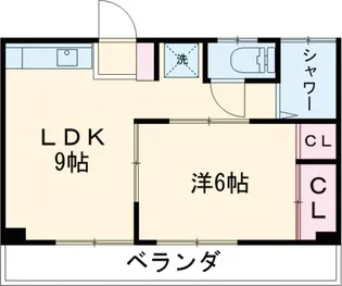上の山ハイツ【3階】の間取り