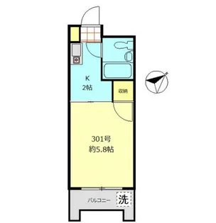 ハイタウン駒沢公園【401号室】の間取り